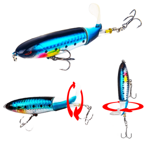 Wobler pływający z obrotową płetwą Sahido FIZZ SPLASH OCEAN BLUE