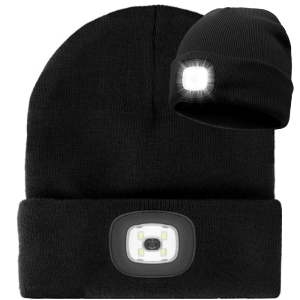 Czapka zimowa z lampką LED Sahido BEACON HAT BLACK